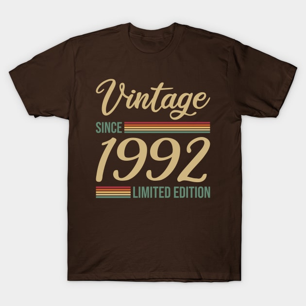 Vintage since 1992 Limited Edition Gift T-Shirt by POS